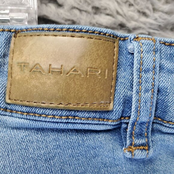 Tahari Jeans Womens 20W Blue Mid-Rise Capri Hannah Style Stretch Denim - Picture 13 of 15